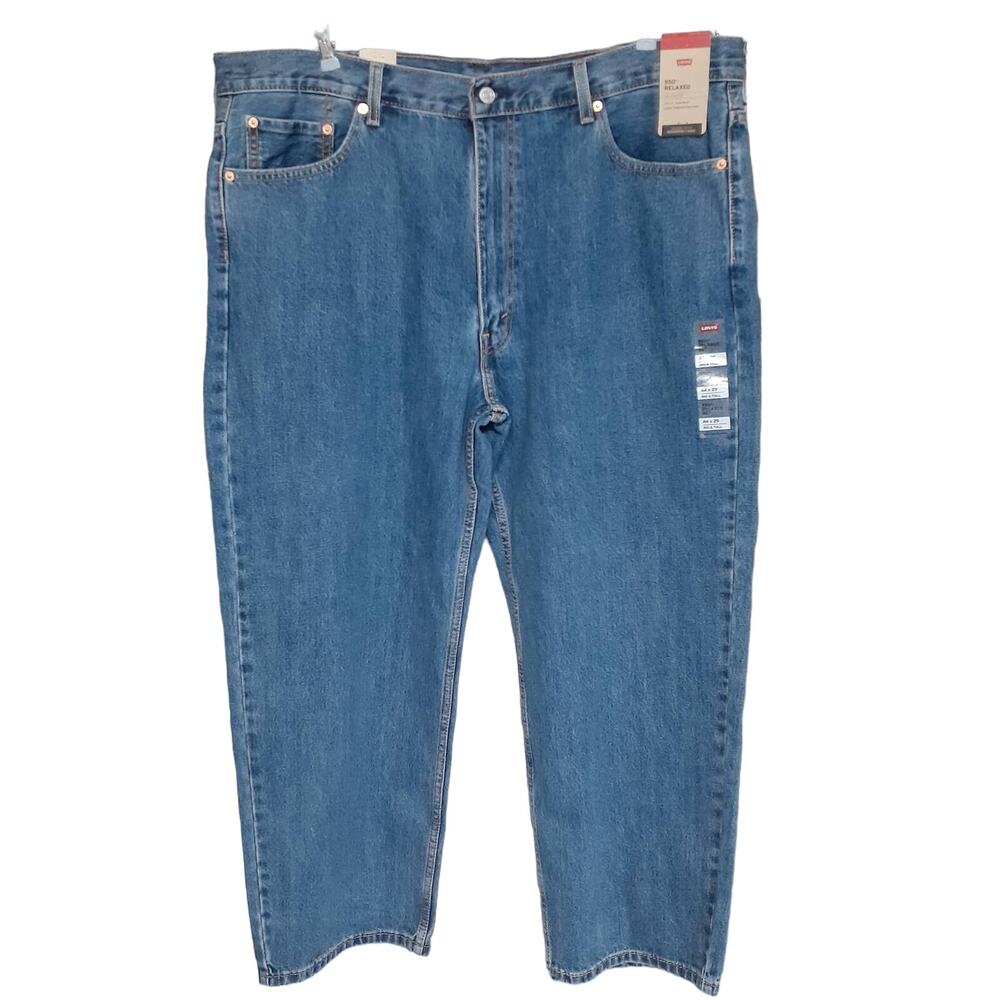 NWT Men's Levi's Relaxed Fit 550 44 x 29 Medium Stonewash Straight Leg Jeans